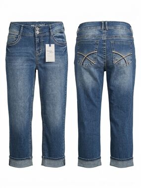 Wallflower Mid Blue Cropped Jeans
